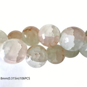 TEMU 정교한 장식 비즈 6/8/10mm 135개/106개/77개 라이트 화이트 라이트 시안 레드 브라운 아이스 크랙 라운드 비즈, 구멍이 있는 반짝이는 고급스러운 루즈 비즈, 주얼리 제작 팔찌 수제 목걸이 귀걸이 커튼 폰 케이스 공예 추가 Be에 적합