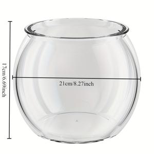 TEMU 튼튼한 아크릴 어항 - 깨지지 않는 베타/금붕어 수족관, 책상 및 거실을 위한 훌륭한 장식품