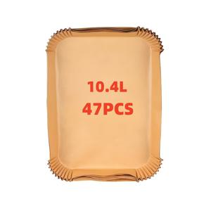 TEMU 47개 직사각형 에어프라이어 베이킹 페이퍼 패드 | 일회용, 논스틱, 기름 방지, 10.4L/5.2L/3.1L 에어프라이어, 오븐, 전자레인지용 | 내열성, 세척 용이, 프렌치프라이, 닭고기, 일상적인 베이킹에 적합