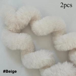TEMU 2개 1M*40mm 암호화 토끼털 꼬기 스틱 플러시 꼬임 철사 리본 DIY 푹신한 모루 인형 선물 공예 재료