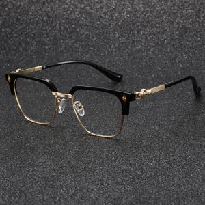 TEMU 남성용 사각 클래식 모던 스타일의 패셔너블한 다용도 캐주얼 기본 투명 안경 1쌍. 스트리트 사진, 오피스룩, 신학기, 일상 생활 및 휴대폰 장식에 적합하며 배터리 없음.