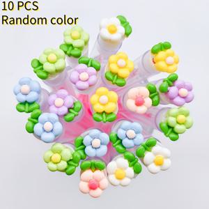 TEMU 10개입 사랑스러운 꽃 모양 마스카라 브러쉬, 고급스러운 캡 디자인, 멀티컬러 마스카라 브러쉬 메이크업 브러쉬 어플리케이터 세트. 속눈썹과 눈썹을 길게 만들 수 있으며 재사용 가능하며 여행에 적합합니다.