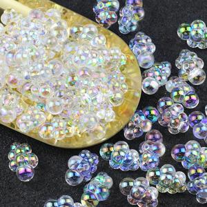 TEMU 25mm 컬러 투명 버블 구름 비즈 36개입, 루스 및 비즈로 제공. 팔찌, 귀걸이, 장식, 폰 체인 제작에 적합한 장식 비즈