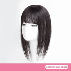 TEMU 3D 프렌치 헤어 토퍼 뱅 클립 인 헤어 토퍼, 탈모 커버, 희백 커버, 얇은 머리용 헤어 피스