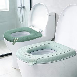 TEMU 2개입, 사계절 사용 가능, 편리한 손잡이, 미니멀 스타일, 변기 시트, 두꺼운, 욕실 액세서리, 부드럽고 편안한 변기 매트