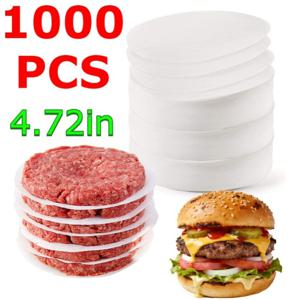 TEMU 1000장 사전 절단 햄버거용지, 우수한 인성의 고품질 종이, 쉽게 찢어지지 않음, 패티 분리에 적합한 눌러붙지 않는 특성, 햄버거 패티 및 기타 재료 만들기에 이상적
