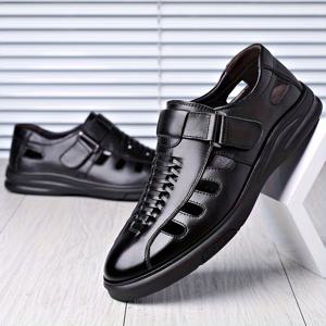 TEMU 여름 신상 남성 샌들 남성용 고급 신발 부드러운 밑창 아빠 구멍 신발 통기성 홀 샌들