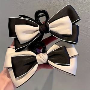 TEMU 1개/2개 패셔너블하고 우아한 양면 대형 리본 헤어 액세서리 헤어핀, 공주스러운 성격 상어 클립, 대형 고급 다용도 여성용 헤어 액세서리 헤어 액세서리