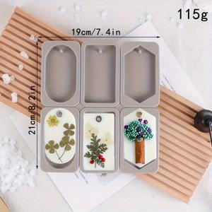 TEMU 4/6구멍 아로마테라피 왁스 시트 DIY 재료, 디퓨저 스톤 펜던트 수제 공예, DIY 아로마테라피 왁스 시트 실리콘 몰드, 세 개의 원형과 세 개의 꽃무늬 DIY 석고 펜던트 몰드, 아로마테라피 왁스 시트 키트
