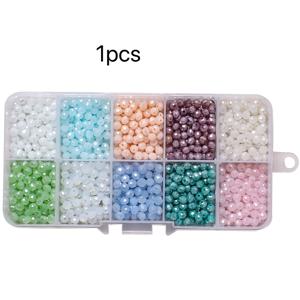 TEMU 10색 박스 4MM 납작 비즈 수제 주얼리 비즈 루스 비즈 휠 비즈, 칸막이당 80개 비즈, 총 800개 비즈