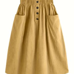 TEMU 보석 로즈 색상의 솔리드 하이웨이스트 펜슬 스커트