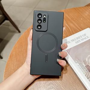 TEMU 폰 케이스: 갤럭시 노트 20 울트라 5G용 럭셔리 무선 충전 자석 케이스, 소프트 자석 충전 보호 케이스