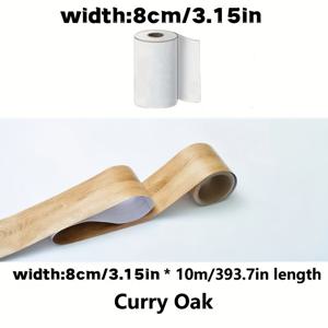 TEMU 1개 자가 접착 목재 무늬 수리 테이프, PP 소재, 테이블, 의자, DIY, 스커트 보드, 문, 창문, 바닥 및 가구 복원용