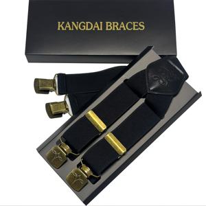 TEMU 남성용 멜빵 X자형 4클립 블랙, 브론즈, 건색, 화이트 메탈 옵션, 길이 조절 가능