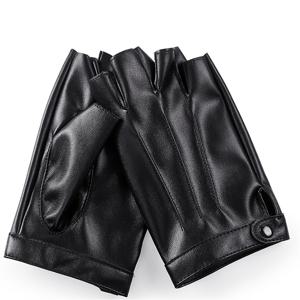 TEMU 남녀 공용 3줄 반장갑 정품 인조 가죽 장갑 야외 스트리트 댄스 공연 인조 가죽 댄스 장갑