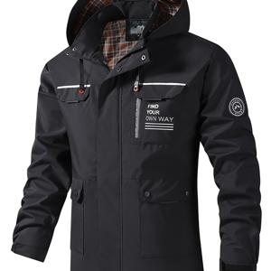 TEMU 남성용 소프트쉘 재킷, 작업복 아웃도어 등산복, 봄/가을 여행복, 아웃도어 캐주얼 하이킹, 등산, 낚시용 재킷