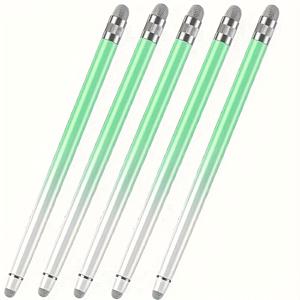 TEMU 터치스크린용 펜 5개 세트, 고감도 섬유 팁, 아이폰/아이패드//삼성 태블릿과 호환, 모든 터치스크린에 적합