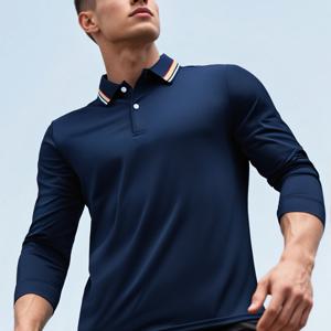 TEMU 컬러 블록 디자인의 남성용 긴팔 폴로 셔츠 (원피스). 여름 트렌드에 완벽하며, 데일리, 직장, 주말 외출, 친구들과의 모임에 적합합니다. 스포티한 캐주얼 상의는 트래디셔널 핏의 니트 소재입니다.