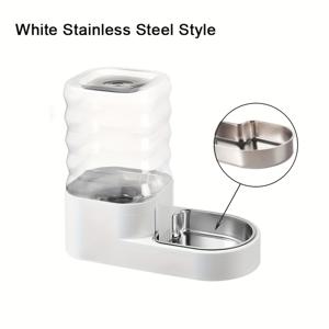 TEMU 4.0L 대용량 자동 애완동물 물통 (고양이, 강아지용), 중력식 스테인리스 스틸 물병, 튼튼한 재질, 배터리 불필요, 여행 시 걱정 없음, 중간 크기 및 소형견, 고양이, 토끼 및 기타 애완동물에게 물 마시기에 적합