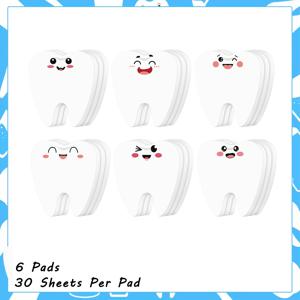 TEMU 6/12개 치과 보조 스티커 메모 치아 스티커 노트패드 치과 위생사 보조 선물 재미있는 사무실 직원 동료 여성 의사 간호사용