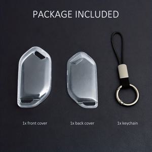 TEMU 기아 쏘렌토 EV3 EV5 EV9 K3 K4 K5 픽카ント 카니발 2024 2025 2026용 자동차 키폭 커버 케이스 키체인 투명 블랙 9 버튼