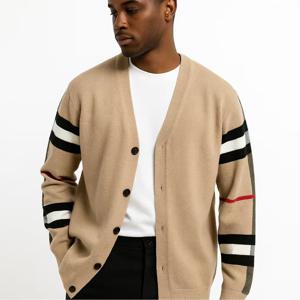 TEMU 남성 패션 캐주얼 V넥 니트 버튼 가디건 스웨터 가을 겨울 아우터웨어 탑