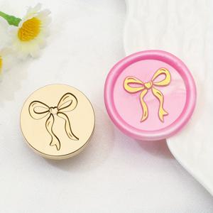 TEMU 보우노트 시리즈 엠보싱 왁스 씰 헤드 - 사랑 편지, 초대장, 카드, 다이어리 스크랩북 장식, 공예에 완벽