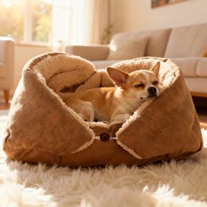 TEMU 두꺼운 따뜻함과 부드러운 플러시 내부를 특징으로 하는 다용도 겨울 애완 동물 침대. 이 간편한 청소가 가능한 애완 동물 소파 또는 고양이 쿠션은 대형 고양이와 소형 강아지 모두에게 적합합니다.