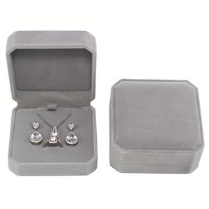 TEMU 4개 클래식 고급 9*9Cm/3.54*3.54In 주얼리 세트 상자 보관 귀걸이 스터드 반지 목걸이 3종 세트, 선물/신부 선물/제품 세트 포장 상자에 적합