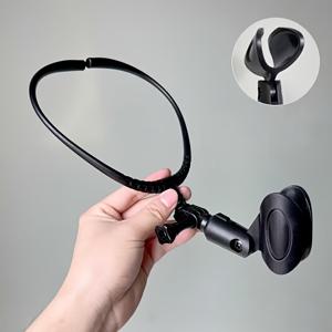 TEMU 손을 자유롭게 사용할 수 있는 목걸이형 마이크 홀더, 조절 가능한 클립 포함 - 튼튼한 ABS 소재로 제작, 무대 , 스피커, 뮤지션을 위해 설계 - 안전한 핸즈프리 마이크 스탠드