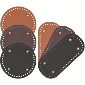 TEMU 1세트 6개 인조 가죽 가방 바닥 3가지 색상 5.5