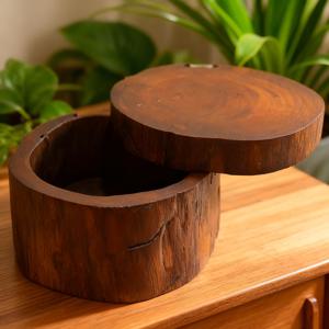 TEMU 정교한 조각이 돋보이는 빈티지 나무 상자. 화장품, 사무용품, 장신구, 장식품 보관에 완벽하며, 훌륭한 선물입니다.