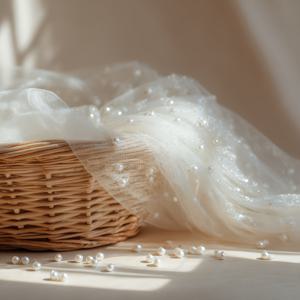 TEMU 화이트 2D 플랫 튤, 진주 장식 1개 | 결혼식/파티/가족 모임에 완벽, 100% 폴리에스터, 가볍고 드레이핑 질감, 테이블 러너, 커튼, 파티 테이블 장식에 적합, 재사용 가능, 걸이 장식.