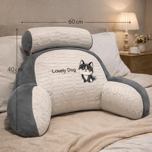 TEMU [국내배송] 인체공학적 독서 베개 - 등/허리 지원 쿠션, 통기성 부드러운 원단, 침대/소파/사무실 다용도, 세탁 가능 커버 포함 완벽 선물