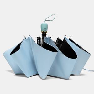 TEMU 마카롱 자동3단 여성 암막 양우산, 8개의 방풍살대, UV자외선차단 발수코팅, 원버튼 자동 개폐 접이식