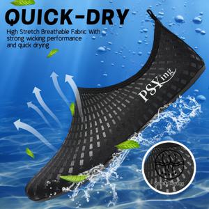 TEMU 남녀공용 워터슈즈, 빠른 건조 비치 수영화, 맨발 워터삭스, 야외 모래 양말, 수영장 및 강 다이빙용, 편안하고 통기성 좋은