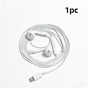 TEMU 아이폰용 유선 라이트닝 이어버드, 마이크 내장 이어폰, 통화/노래방/게임/음악용, 아이폰 11/12/13/X/XS/8/플러스/7 호환