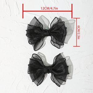 TEMU 2개 분리형 반투명 메쉬 리본 신발 및 부츠 버클 - 투명, 롤리타 스타일, 웨딩 액세서리, 부츠 참, 데일리웨어, 발렌타인데이 선물용, 스ニー커, 앵클화와 호환