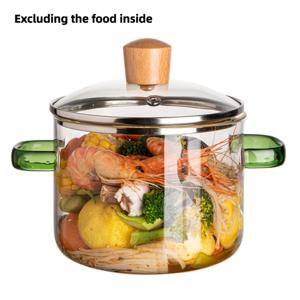 TEMU 54Oz 붕규산 유리 냄비 (손잡이 포함), 내열성 및 투명, 국 및 찌에 적합. 스토브 및 오븐에서 사용 가능하여 가정 및 레스토랑 모두에게 적합합니다. 국, 우유, 라면에 좋습니다.
