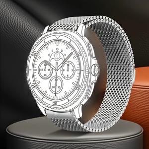 TEMU 삼성 8 호환 밀라네즈 루프 - 조절 가능한 자석 손목밴드, 여성 및 남성용, 8 클래식 40mm/44mm/46mm 스마트워치 액세서리