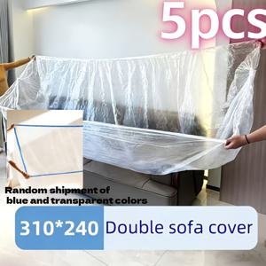 TEMU 5개입 특대형 탄성 소파 먼지 덮개, 크기 3.1×2.4미터, 소파, 에어컨, TV, , 자전거에 적합. 실내외 사용에 다용도로 활용 가능하며, 내구성이 뛰어난 고품질 소재로 제작되었습니다.