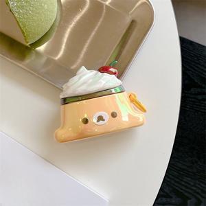 TEMU 전기 도금 체리 케이크 개 케이스 for airpods Pro/Pro2, for Airpods 1/2, 및 3Rd/4Th 세대 헤드폰 보호 커버에 적합합니다.