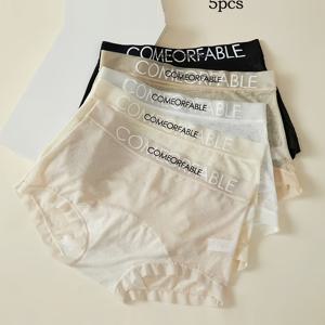 TEMU 봄/여름용 초박형 섹시 레이스 여성 팬티 5종 세트입니다. 편안하고 스타일리시한 디자인의 미드 라이즈 핏이 특징입니다. 확장형 ґузет 디자인으로 세척이 용이하고 변형이 적어 오래 사용할 수 있습니다.