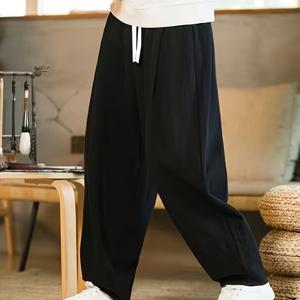 TEMU 남성용 운동 바지. 남성 캐주얼 바지, 신상 웨어러블 루즈 와이드 팬츠, 하이 스트리트 트렌디 브랜드 ' 팬츠, 트렌디 브랜드 운동 캐주얼 바지