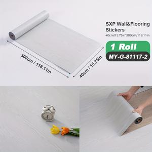 TEMU 침실, 주방, 사무실 배경 벽, 다양한 실내 바닥에 적합한 1.5mm 두께의 40cm*300cm 목재 무늬 롤 1개 PVC 셀프 접착식 벽 스티커, 바닥 스티커