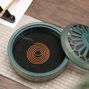 TEMU 1개 초대형 에나멜 컬러 세라믹 향로, 샌달우드, 침향, 실향, 탑향, 역류향 접시, 홈 데코, 요가, 피트니스, 커피숍 아로마테라피 버너, 휴일 선물용