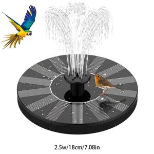 TEMU 1개 1.0W 1.5W 2.5W 태양광 분수 펌프 - 6개 노즐 포함 1.5W 태양광 물분수 펌프 - 새장, 연못, 정원, 수영장, 어항, 야외 및 수족관에 완벽!
