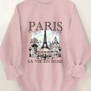 TEMU 플러스 사이즈 - 플러스 사이즈 - 레터 패턴 라운드넥 패션 스웨트셔츠, 빅사이즈