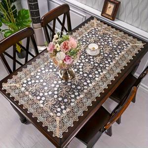 TEMU 아메리칸 스타일 커피 테이블, TV 캐비닛, 식탁 테이블 러너, 레이스 원단, 유럽 스타일 화장대 테이블 러너, 신발장 방진 사각형 커버 천, 할로윈, 크리스마스, 추수감사절, 부활절 파티용 플레이스매트, 장식용 식탁보 플레이스매트