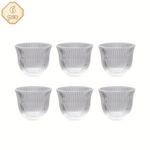 TEMU 6개 유리 중동 스타일 소형 티컵 2.3Oz 투명功夫차 티컵 컵, 모든 종류의 차, 사케, 커피에 적합, 티 애호가를 위한 선물